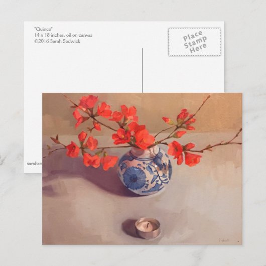 "Quince" Art briefkaart van Sarah Sedwick (Voorkant / Achterkant)