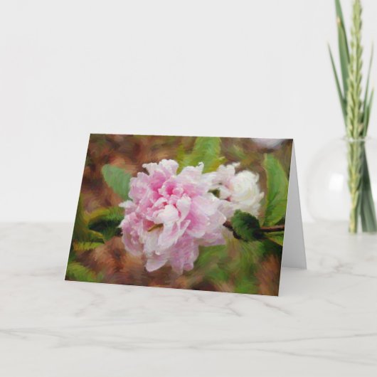 Quince Blossom Gouache Art Note Kaart (Voorkant)