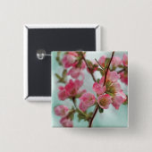 Quince Blossom Vierkante Button 5,1 Cm (Voorkant /achterkant)