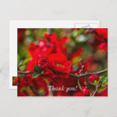 Quince Branch Painterly Dank u Briefkaart (Voorkant / Achterkant)