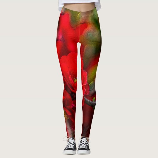 Quince Branch Painterly Leggings (Voorkant)