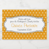 Quince conserveren polka bloem potje labels voedselcontainer etiket (Enkel label)