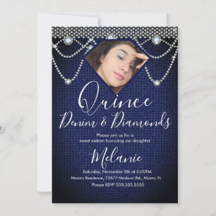 Quince Denim Diamonds Edelsteen Parels Foto  Kaart