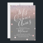 Quiñce Faux Glitter Stippen Gold Pink Birthday Kaart<br><div class="desc">Quince-uitnodigingen met Faux Glitter Pattern en Stippen</div>