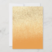 Quiñce Faux Glitter Sunflower Birthday Uitnodiging (Achterkant)