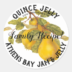 Quince Jelly Product Business Label
