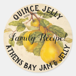 Quince Jelly Product Business Label