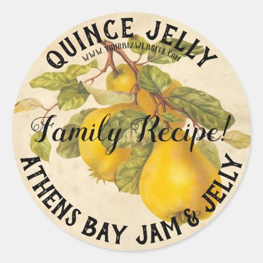  Quince Jelly Product Business Label (Voorkant)