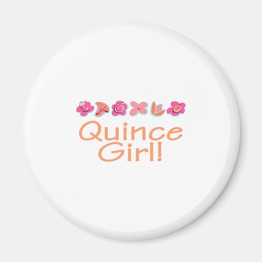 Quince Meisje (perzikkleur) Magneet (Voorkant)
