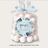 Quince, Spaans, lichtblauwe bloemenkrans Ronde Sticker