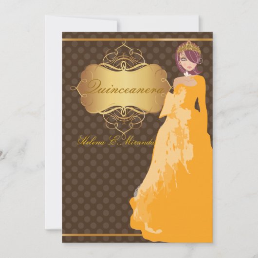 Quince/Sweet 16/prinses/polka dots Kaart (Voorkant)