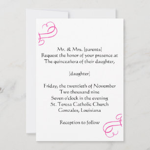 Quince-uitnodiging Kaart