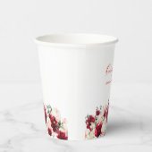 Quinceane Party Red Rose Pink Peony Custom Papieren Bekers (Rechts)