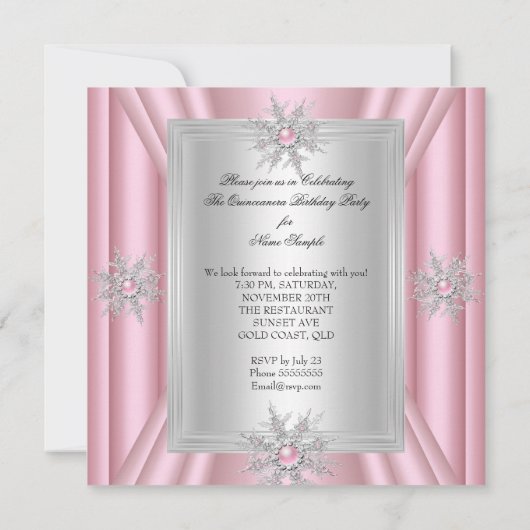 Quinceanera 15 Birthday Light Roze Heels Kaart (Achterkant)