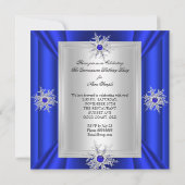 Quinceanera 15 Koninklijke Blauwe Heels Kaart (Achterkant)