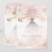 Quinceañera 15 Prinses Schitterende Verjaardagsfee Kaart (Voorkant / Achterkant)