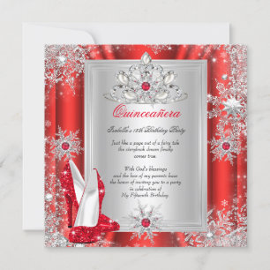 Quinceanera 15 Rode Heels 2 van de Birthday Party Kaart
