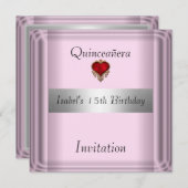 Quinceañera, 15, Uitnodiging save the date (Voorkant / Achterkant)
