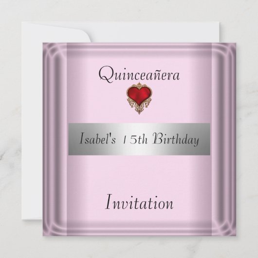 Quinceañera, 15, Uitnodiging save the date (Voorkant)