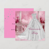 Quinceanera 15e 15e verjaardag Tiara Kaart (Voorkant / Achterkant)