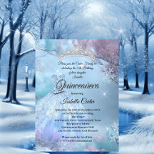 Quinceanera 15e Asbloem Blauw paars roze