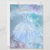 Quinceanera 15e Assepoester Blauw paars roze Kaart (Achterkant)