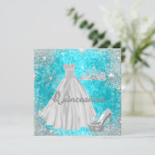 Quinceanera 15e Elite Elegant Birthday Party Kaart (Staand voorkant)