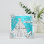 Quinceanera 15e Elite Elegant Birthday Party Kaart (Staand voorkant)