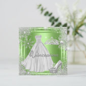 Quinceanera 15e Elite Elegant Birthday Party Kaart (Staand voorkant)