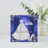 Quinceanera 15e Elite Elegant Birthday Party Kaart (Staand voorkant)