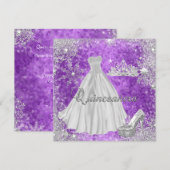 Quinceanera 15e Elite Elegant Birthday Party Kaart (Voorkant / Achterkant)