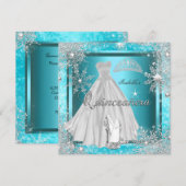 Quinceanera 15e Elite Elegant Birthday Party Kaart (Voorkant / Achterkant)