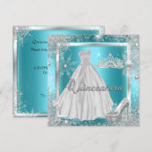 Quinceanera 15e Elite Princess Birthday Party Kaart (Voorkant / Achterkant)