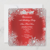 Quinceanera 15e Regal Red Birthday Party Kaart (Achterkant)