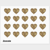 Quinceanera 15e verjaardag 15e Jubileum Gold Hart Sticker (Vel)