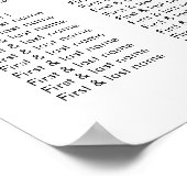 Quinceanera 15e verjaardag Bloemen Zitkaarten Poster (Hoek)