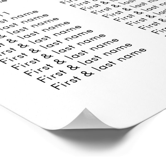 Quinceanera 15e verjaardag Bloemen Zitkaarten Poster (Hoek)