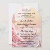 Quinceanera 15e Verjaardag Blush Roze Zilveren Kas Kaart (Achterkant)