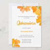 Quinceanera 15e verjaardag Floral Kaart (Voorkant)