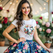 Quinceanera 15e verjaardag Floral T-shirt