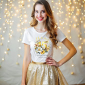 Quinceanera 15e verjaardag Floral T-shirt