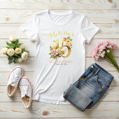 Quinceanera 15e verjaardag Floral T-shirt