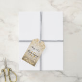 Quinceanera 15e verjaardag Gold Bokeh Lights Cadeaulabel (Met Touw)