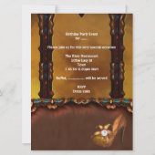 Quinceanera 15e verjaardag Gold Dress Kaart (Achterkant)