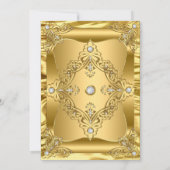 Quinceanera 15e verjaardag Gouden Pareltjes Tiara Kaart (Achterkant)