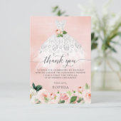 Quinceanera 15e verjaardag Hartelijk dank Kaart (Staand voorkant)