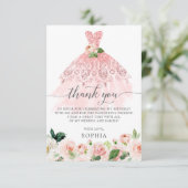 Quinceanera 15e verjaardag Hartelijk dank Kaart (Staand voorkant)