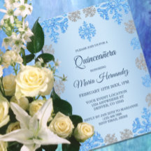 Quinceañera 15e verjaardag Ice Blue Sneeuwvlok
