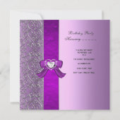 Quinceanera 15e verjaardag Lila roze Kaart (Achterkant)