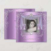 Quinceanera 15e verjaardag Lila roze zilver ster Kaart (Voorkant / Achterkant)